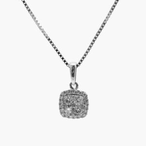 Home 9 Gold Overlay Diamond Accent Initial Necklace